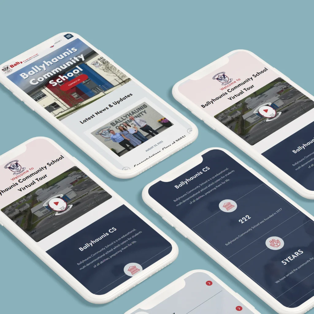 Ballyhaunis website design mobile mockup